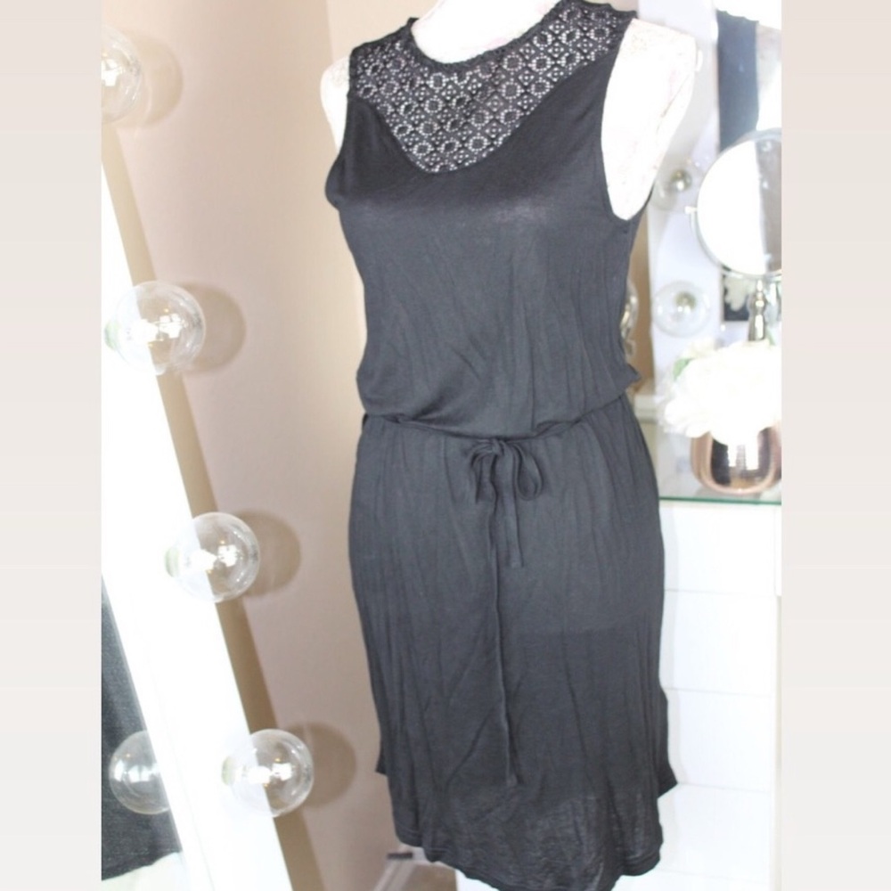 H&M Black Sleeveless Sundress | NWT | Lace Detail | Size S